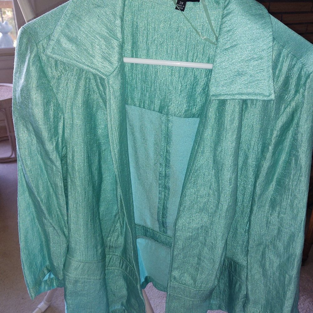 aqua marine blazer